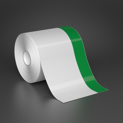 4in x 70ft Wire wraps with 1in printable green stripe