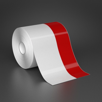 4in x 70ft Wire wraps with 1.5in printable red stripe