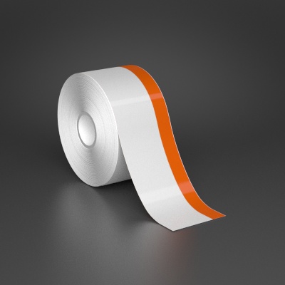 Detail view for 2" x 70ft Wire wraps with 0.5" printable orange stripe