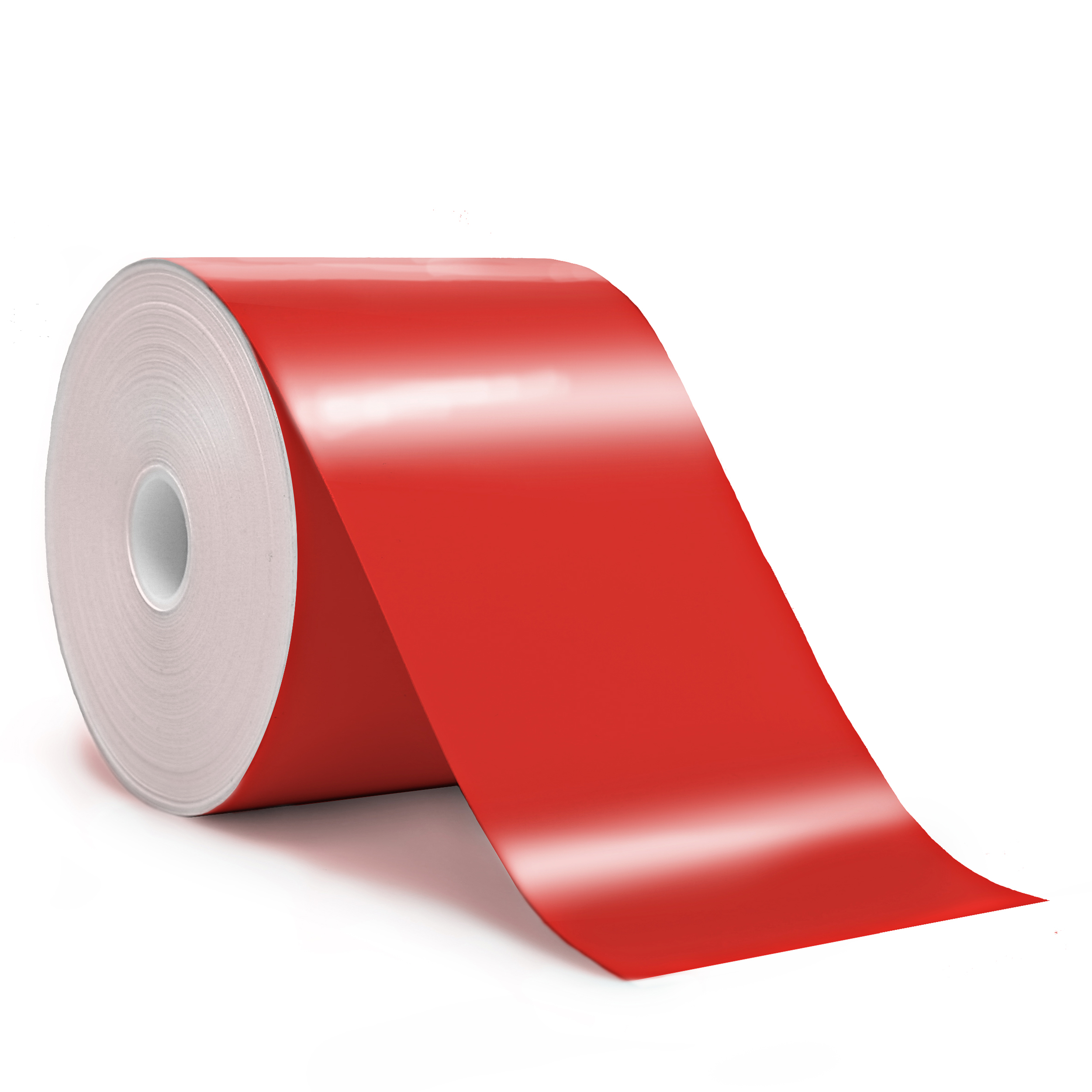 Detail view for 4" x 150ft Red Premium Vinyl Labeling Tape