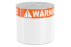 250 4in x 6in Arc Flash Labels White Warning on Orange Header