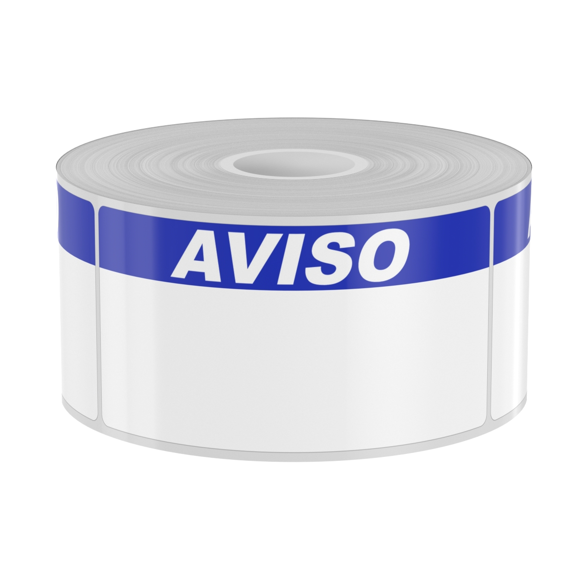 Detail view for 250 2" x 4" Labels with Blue AVISO Header