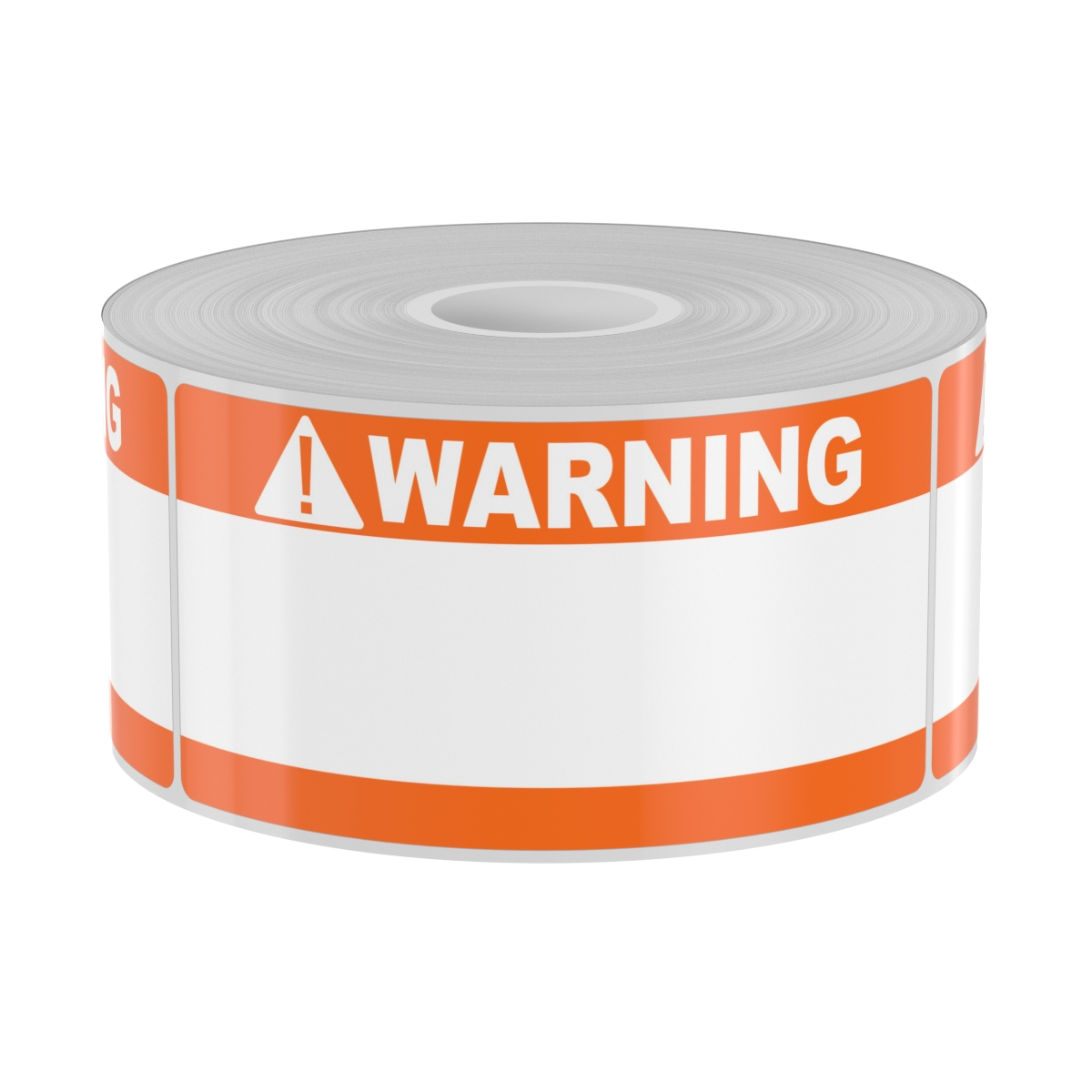 Detail view for 250 2" x 4" High-Performance Die-Cut Orange Double Band with White Warning