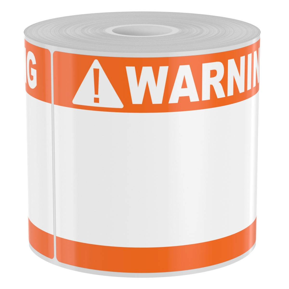 Detail view for 250 4" x 6" High-Performance Arc Flash Orange Double Band with White Warning