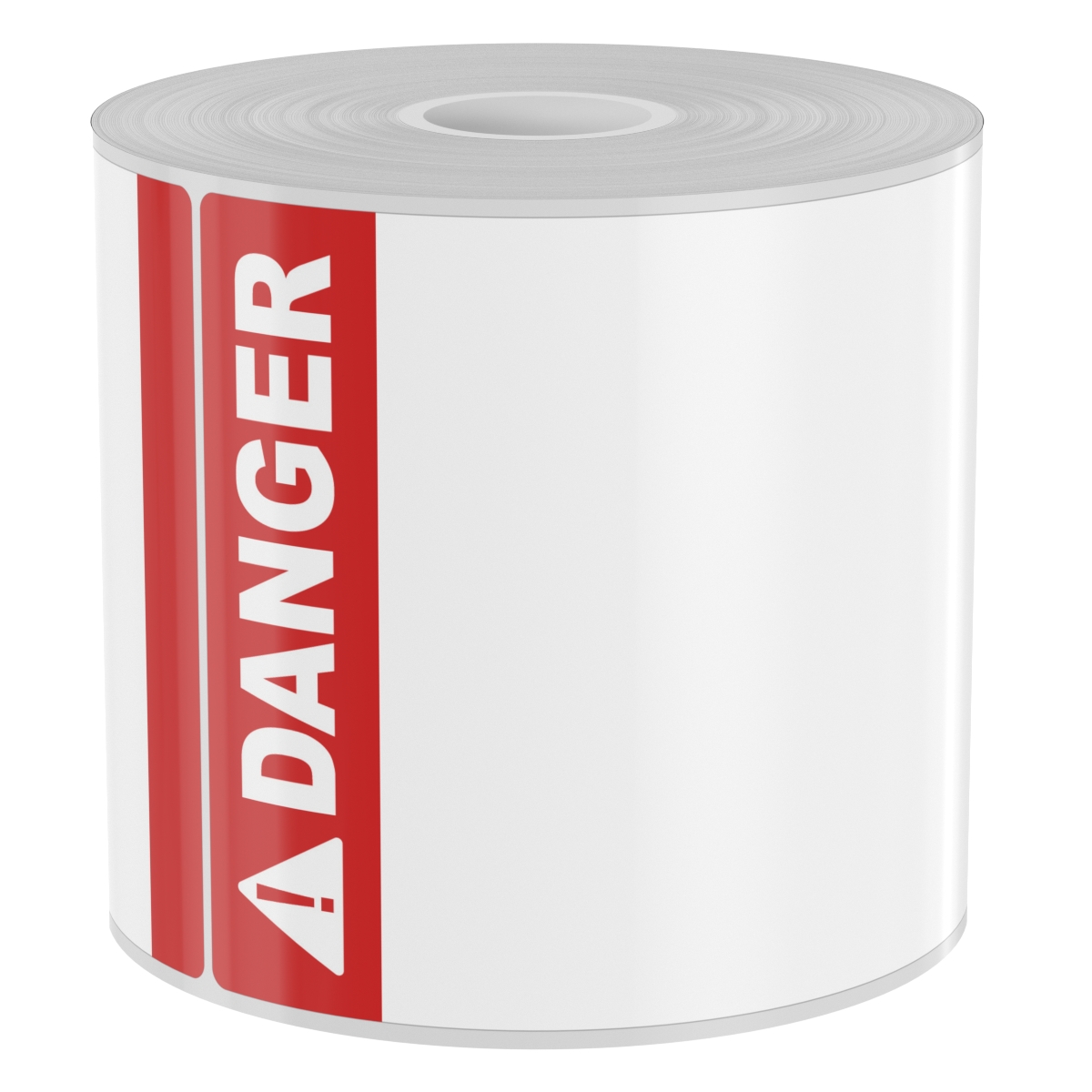 Ask a question about 250 4" x 6" High-Performance Die-Cut Red Double Band with White Danger " Portrait