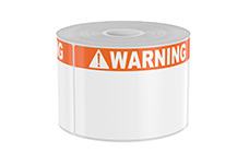 250 3in x 5in High-Performance Die-Cut Orange Band Warning