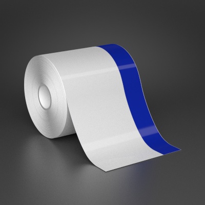 Ask a question about 4" x 70ft Wire wraps with 1" printable blue stripe