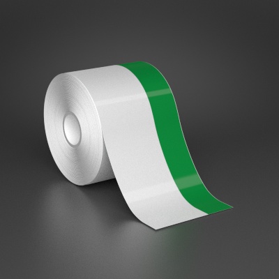 3in x 70ft Wire wraps with 1in printable green stripe