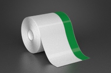 4in x 70ft Wire wraps with 1in printable green stripe