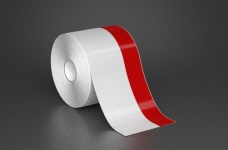 3in x 70ft Wire wraps with 1in printable red stripe