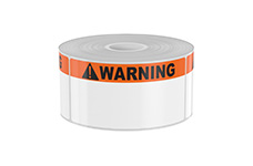 250 2in x 4in High-Performance Orange Band with Black Warning