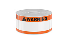 250 2in x 4in High-Performance Orange Double Band with Black Warning