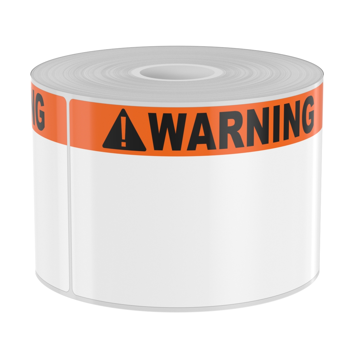 Detail view for 250 3" x 5" High-Performance Orange Band with Black Warning