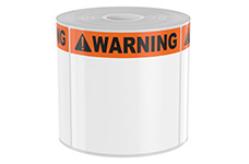 250 4in x 4in High-Performance Orange Band with Black Warning