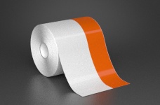 4in x 70ft Wire wraps with 1.5in printable orange stripe