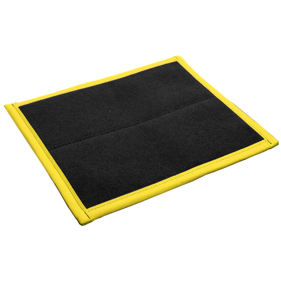 Detail view for PureTrack Sport Replacement Pad with Yellow Trim. Disinfecting Shoe Mat System.