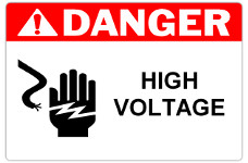 4in x 6in DANGER High Voltage Safety Label