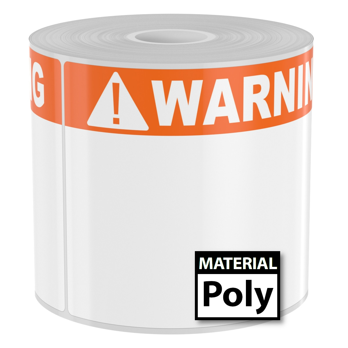 Detail view for 250 4" x 6" High-Performance Poly Arc Flash Labels White Warning on Orange Header