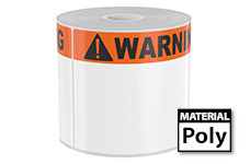 250 4in x 6in High-Performance Poly Arc Flash Orange Header Black Warning