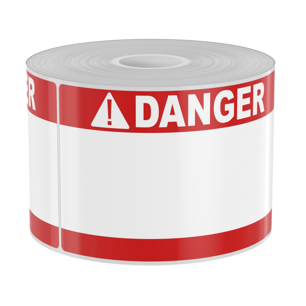 250 3in x 5in High-Performance Die-Cut Red Double Band White Danger