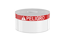 250 2in x 4in Labels with Red PELIGRO Header