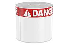 250 4in x 6in High-Performance Arc Flash labels White Danger on Red Band