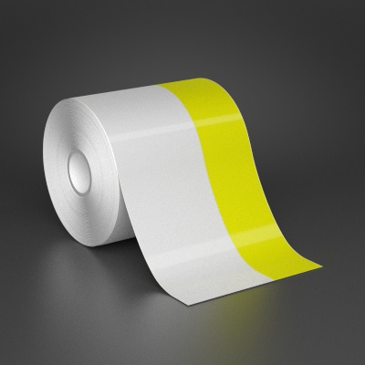 4in x 70ft Wire wraps with 1.5in printable yellow stripe
